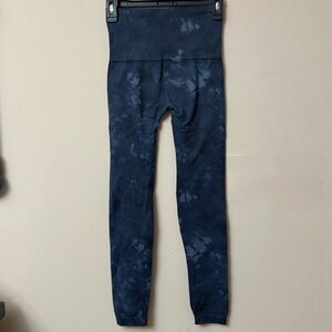 SPANX Dark Blue Tie-Dye Leggings